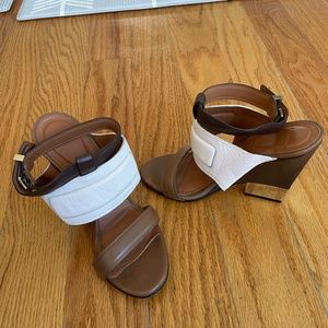 Givenchy Leather Colorblock Wedges with dustbag